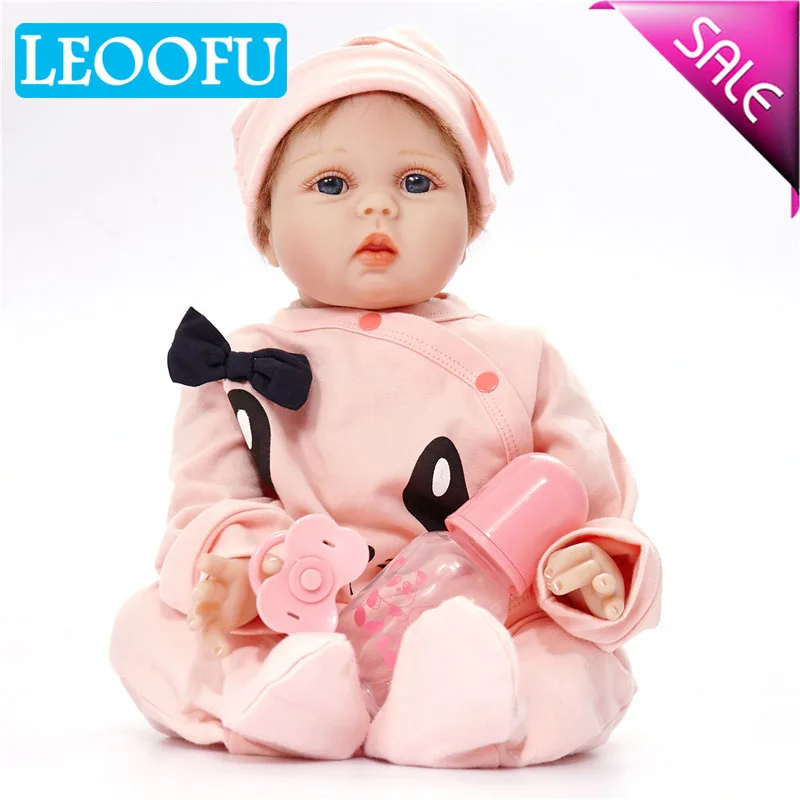 

LEOOFU 55cm 22 inch birthday gift silicone reborn baby doll toys princess toddler babies like bebe girls limited collection
