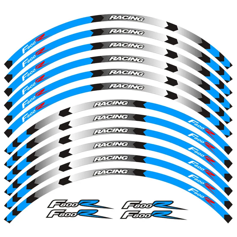 Высокое качество мотоцикл наклейка для колес 7 Стильная обувь шин наклейки на обод колеса светоотражающий водонепроницаемый Стикеры для BMW F800R
