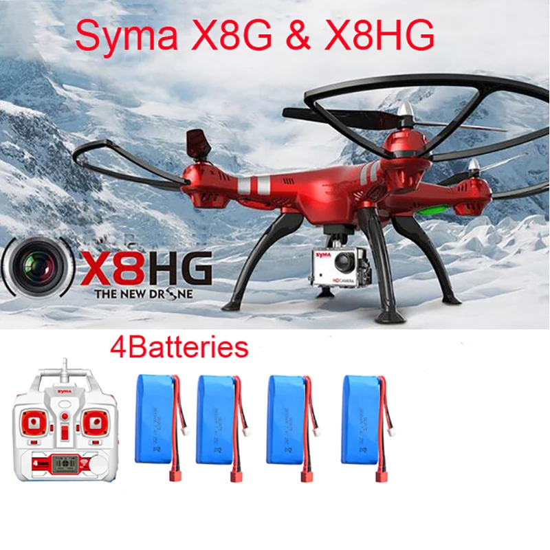 

Lamsam SYMA drone profissial X8HG (X8G Upgrade) 2.4G 4CH 6-Axis Gyroscope RC Helicopter Quadcopter Drone with HD Camera