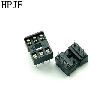 

80PCS/Lot 6 Pin DIP Square Hole IC Sockets Adapter 6Pin Pitch 2.54mm Connector