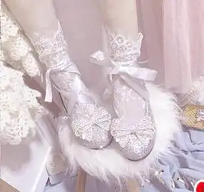 

Crystal Beaded Ballet Flats with Rhinestone Butterfly Bowknot Ankle Strap Round Toe Women Shoes for Party Banquet Performance