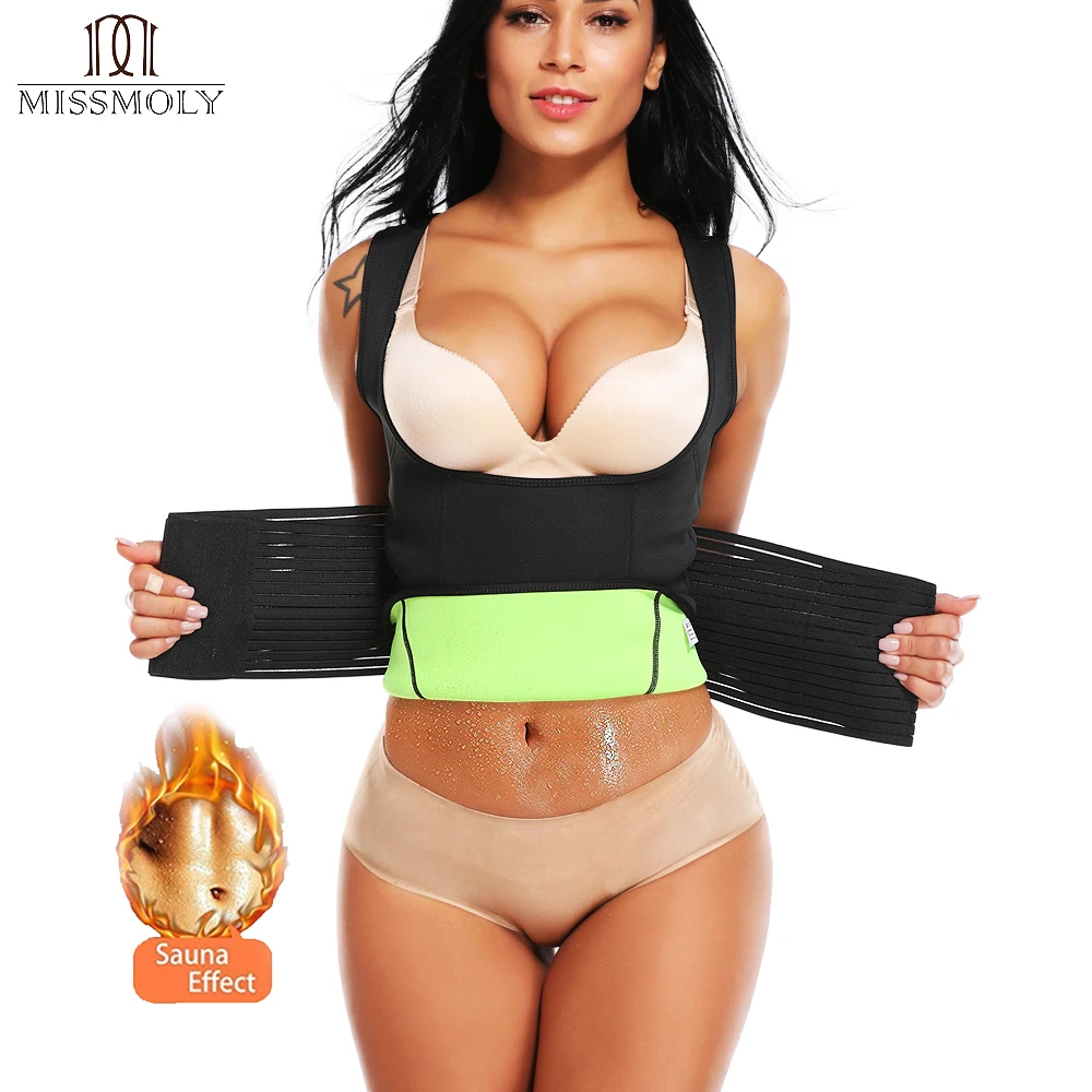 

MISS MOLY Cami Hot Shapers Neoprene Sauna Vest Sweat Waist Corset Body Cincher Girdle Belt Slim Shapewear Trainer Thermal Vest