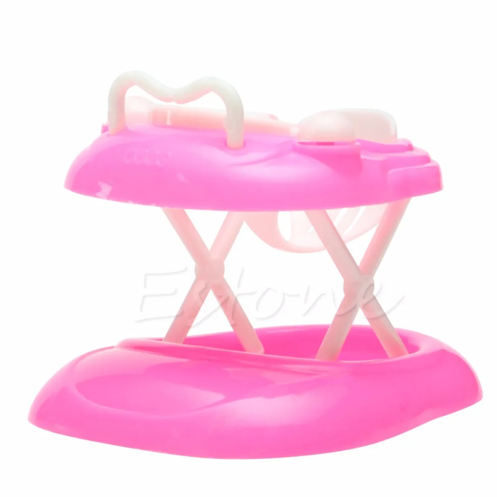 New Pink Plastic Walker 1:6 for Barbie New Doll's House Dollhouse Miniature Display Gift