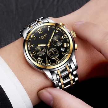 

LIGE Mens Watches Top Brand Luxury Casual Fashion Watch Men Stainless Steel Quartz Clock Military Sport Watch Relogio Masculino