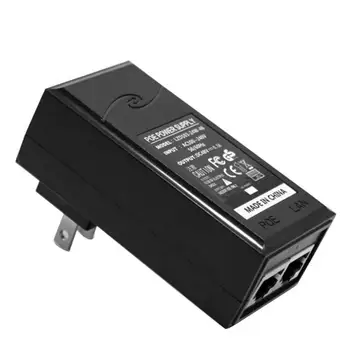 

48V 0.5A 30W POE Power Injector POE Ethernet Network Adapter Wall US Plug