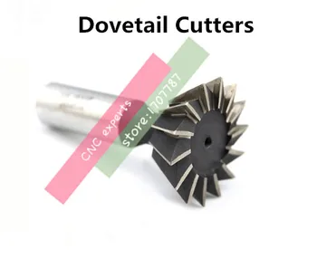 

2PCS 50*45/50*55/50*60 degrees high speed steel straight shank dovetail milling cutter, HSS straight shank milling cutter
