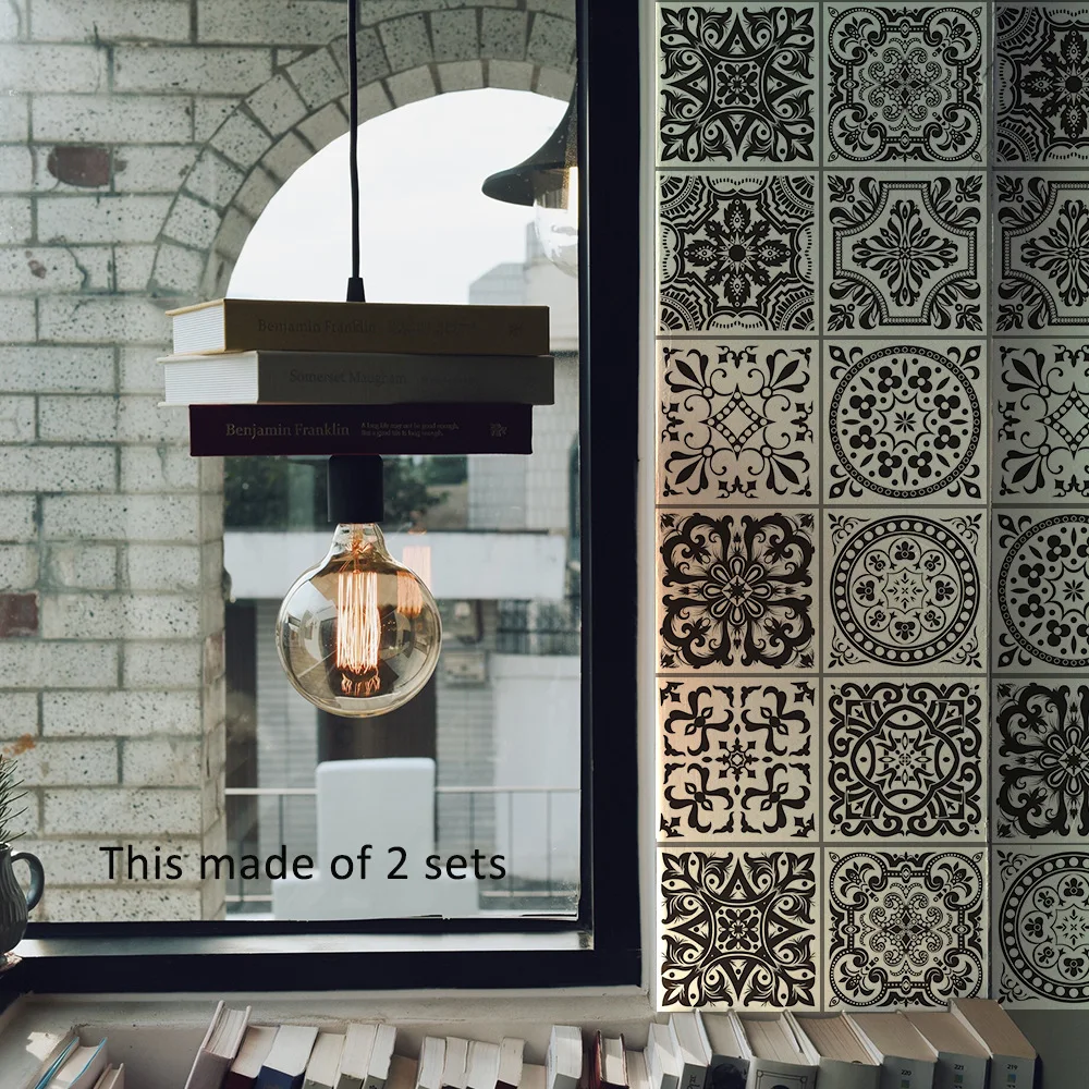 Funlife Self Adhesive Kitchen Retro Tiles Wall Sticker,Waterproof Bathroom Stickers,Classic Home Art Decal Furniture Decor Funlife Self Adhesive Kitchen Retro Tiles Wall Sticker,Waterproof Bathroom Stickers,Classic Home Art Decal Furniture Decor