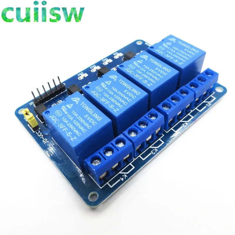 

4 channel relay module 4-channel relay control board with optocoupler. Relay Output 4 way relay module for arduino