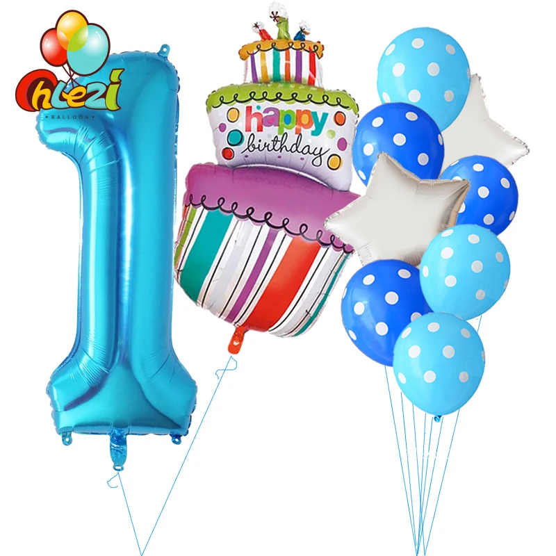 10 шт. Baby Shower 1st на возраст 2 3 4 5 День рождения Декор 40 дюймов количество Фольга