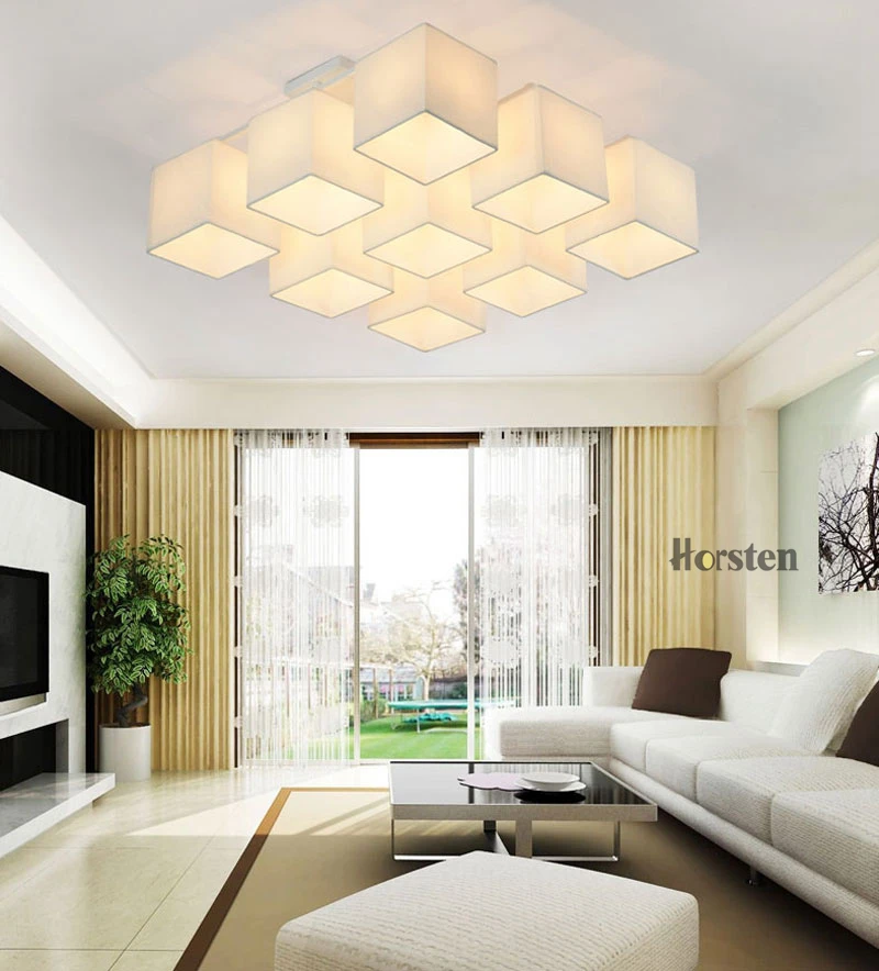Horsten Nordic European Simple Fabric Ceiling Lights 469 Heads Bedroom Ceiling Lamp Modern Living Room Ceiling Light (22)