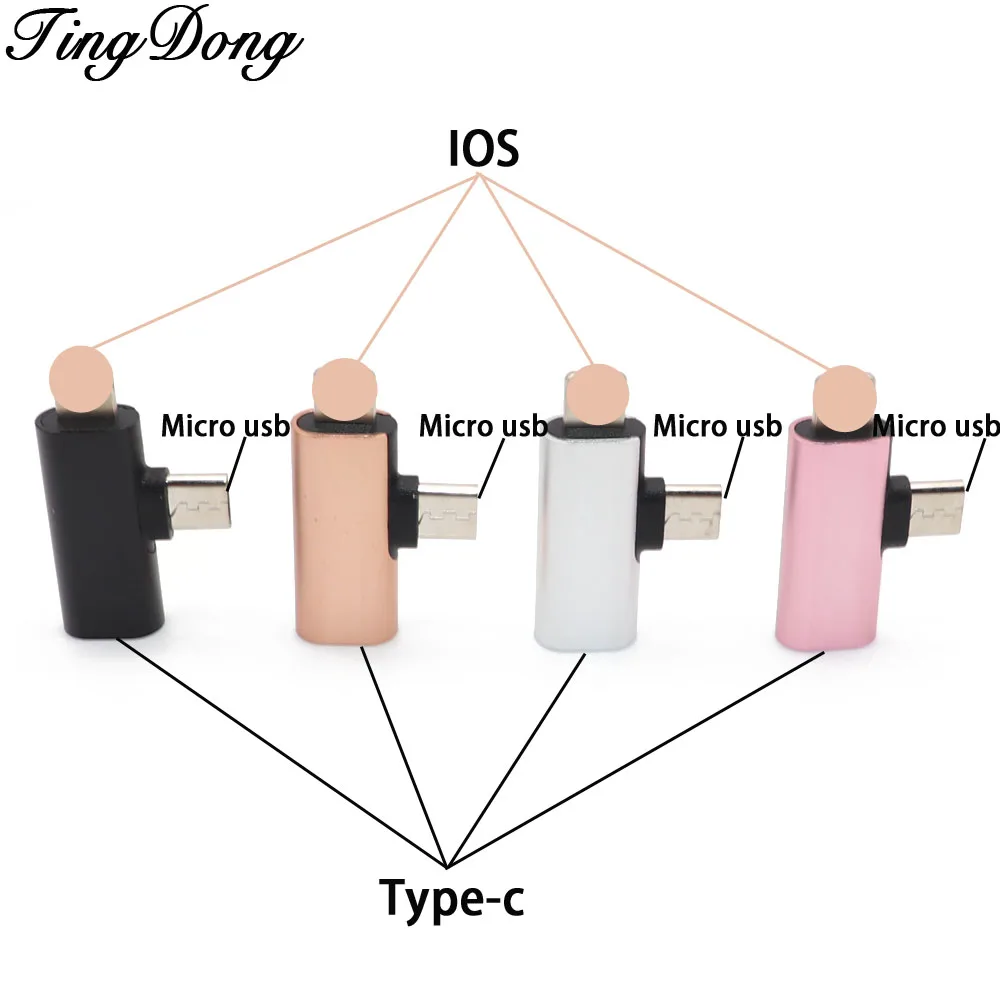 

USB-C Type-C to Micro USB +8pin Charging Cable Adapter Converter USB Type C Female to Male for Samsung for Xiaomi for Huawei