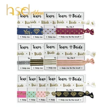 No Crease Hair Ties for Bride Bachelorette and Wedding Shower Party Favors 5x2pc packs knotted Hair
