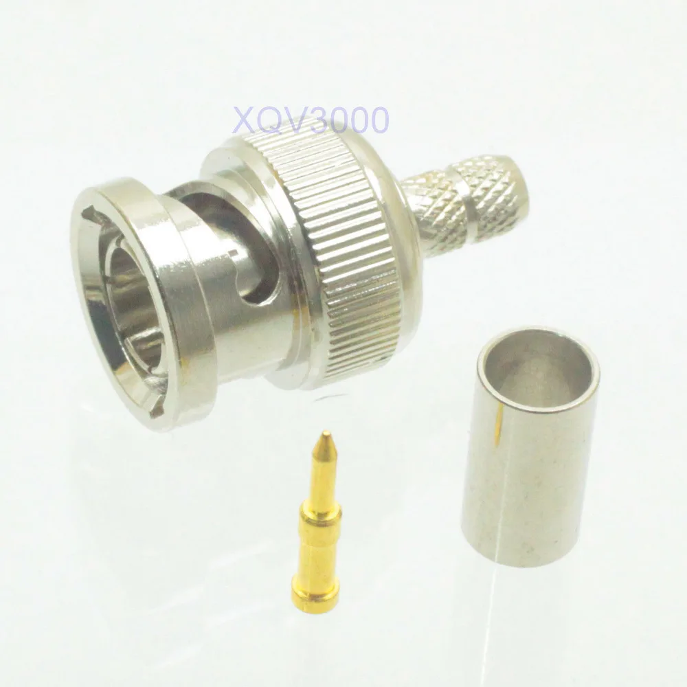 1pce коннектор BNC контактный штекер crimp для RG58 RG142 LMR200 RG400 75ohm коаксиальный |