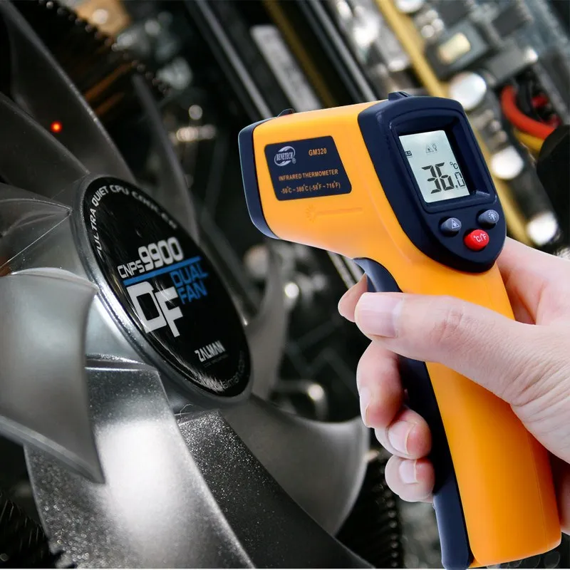 

Digital Infrared Thermometer Non Contact Infrared Thermometer Gun -50-380 Degree Temperature Hpyrometer IR Laser
