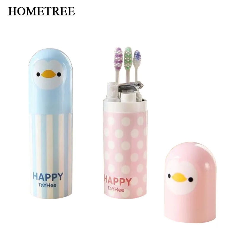 

HOMETREE Creative Cute Toothbrush Holder Toothpaste Tower Plastic Tooth Case Cover Cup Bath Travel Outdoor Personal Clean H181
