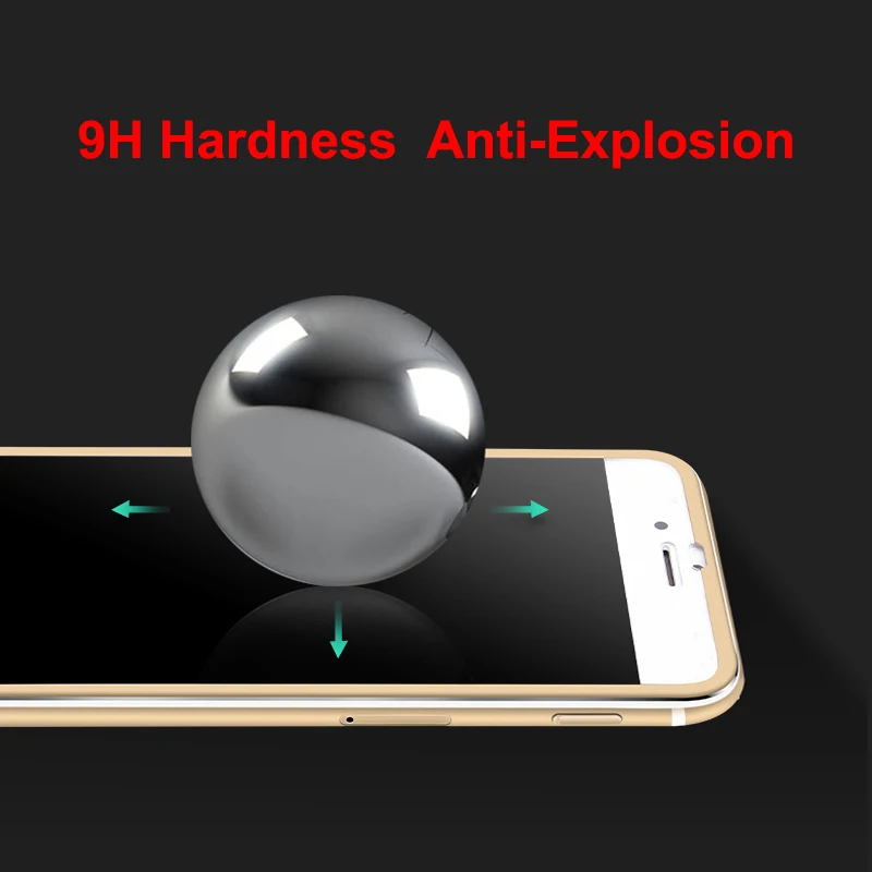 Nicotd 3D Gebogene Volle Abdeckung Gehärtetem Glas Für iPhone 6 6 s Titan Legierung Rand Screen Pro