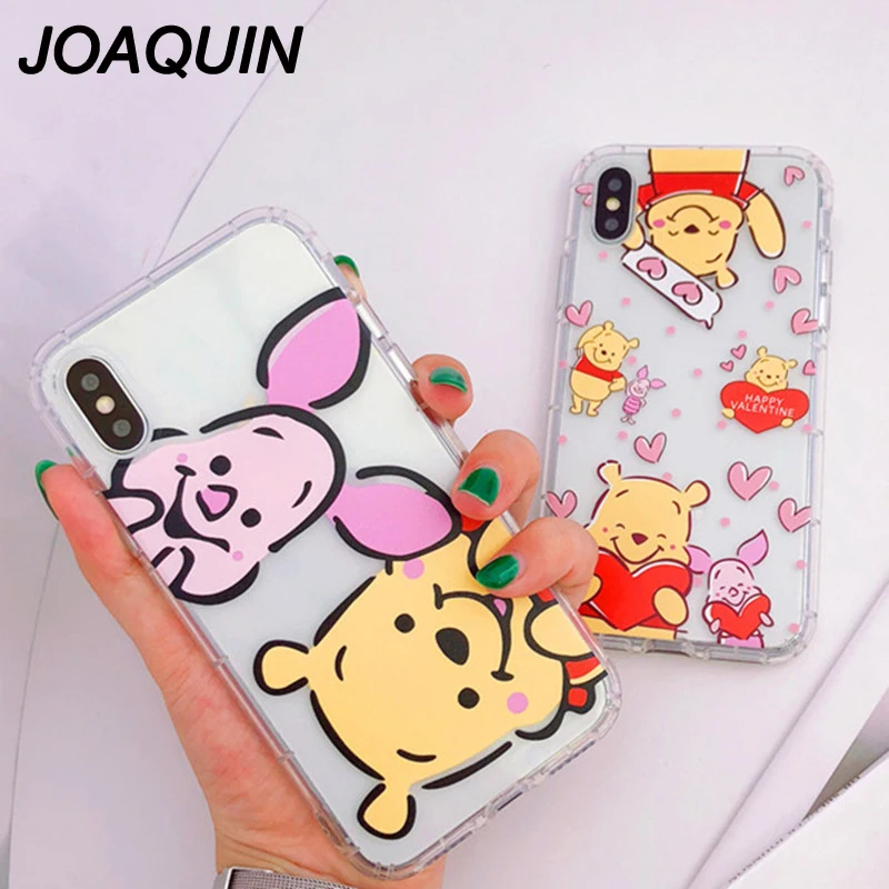 

Cartoon Winnie Pooh Mouse Soft TPU Silicone Clear Phone Case For Apple iPhone 6 6s 6Plus 8 X XS for iPhone 7 Cases Coque