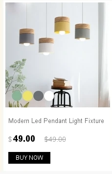 Nordic led luzes pingente de madeira moderno