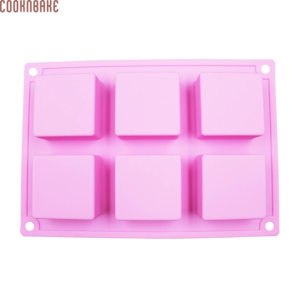 COOKNBAKE DIY инструмент для выпечки 6 решеток силиконовые формы для шоколадного торта 5*5*2,5 см силиконовые формы для мыла ручной работы CDSM-077