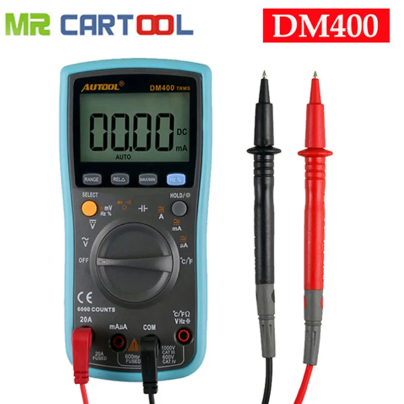 

Autoranging Digital Multimeter 6000 Counts Large LCD Screen Display Multimeter Low Voltage Display AC DC Measurement Tool VC17B+