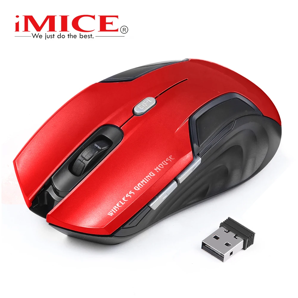 

iMice USB Wireless gaming Mouse 6 Buttons 2000dpi Mice Gamer Slient Optical Mouse Receiver Mouse For Laptop Desktop PC Computer