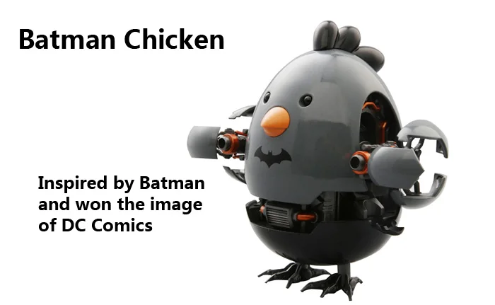 Перегруженный курица Супермен Бэтмен металлический сплав ручной офис модель деформации робот креативный подарок на день рождения игрушка кукла капсула