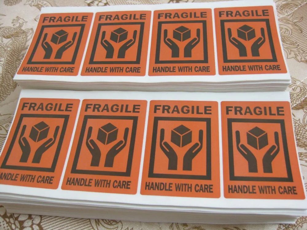 

200pcs/lot 51x76mm FRAGILE HANDLE WITH CARE Self-adhesive Shipping Label Sticker,Item No.SS20