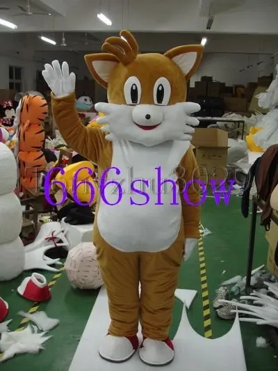 

Коричневый мультяшный костюм талисмана кошка Бесплатная доставка