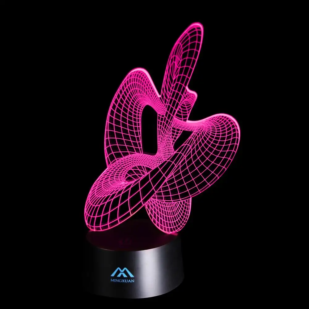 Flower Vase Book Light Novelty Lighting Birthday Party Gift Book Light Rechargeable 3D Lamp Illusion 7 Colors Touch Switch (12)
