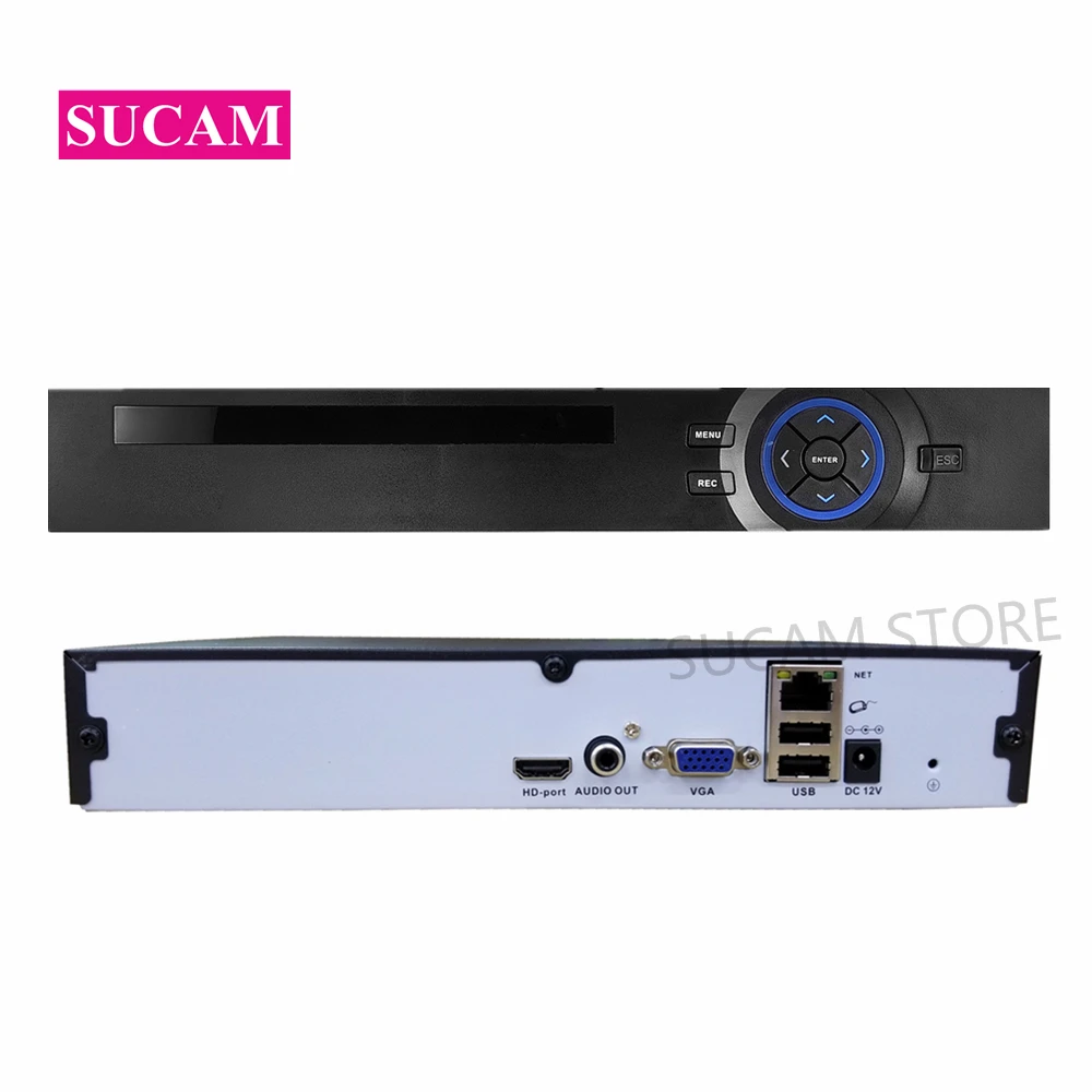 Видеорегистратор сетевой SUCAM H.265 P2P HDMI 5 МП 16 каналов 24 канала Мп NVR поддержка 3G Wi Fi 4K