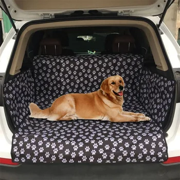 

Pet Seat Cover Dog Car Back Seat Carrier Waterproof Car Dog Pet Mat Hammock Cushion Pet Carriers Oxford Paw Pattern