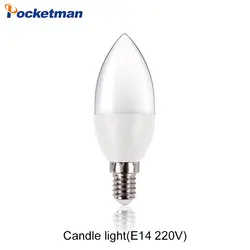 Pocketman E14 светодиодные свечи энергосберегающие лампы лампочка домашнего освещения украшения светодиодные лампы E14 6 Вт AC220V-240V SMD2835