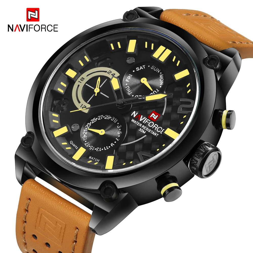 

NAVIFORCE Sport Men Military Quartz Watch Top Luxury Brand Mens Watches Fashion Casual Waterproof Wristwatch relogio masculino