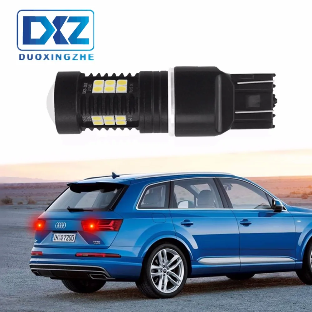

DXZ 2pcs W21/5W WY21W T20 7440 7443 Bulbs Car LED Lights Turn Signal Reverse Brake Light 3030 LEDs 12V 24V Auto Lamp