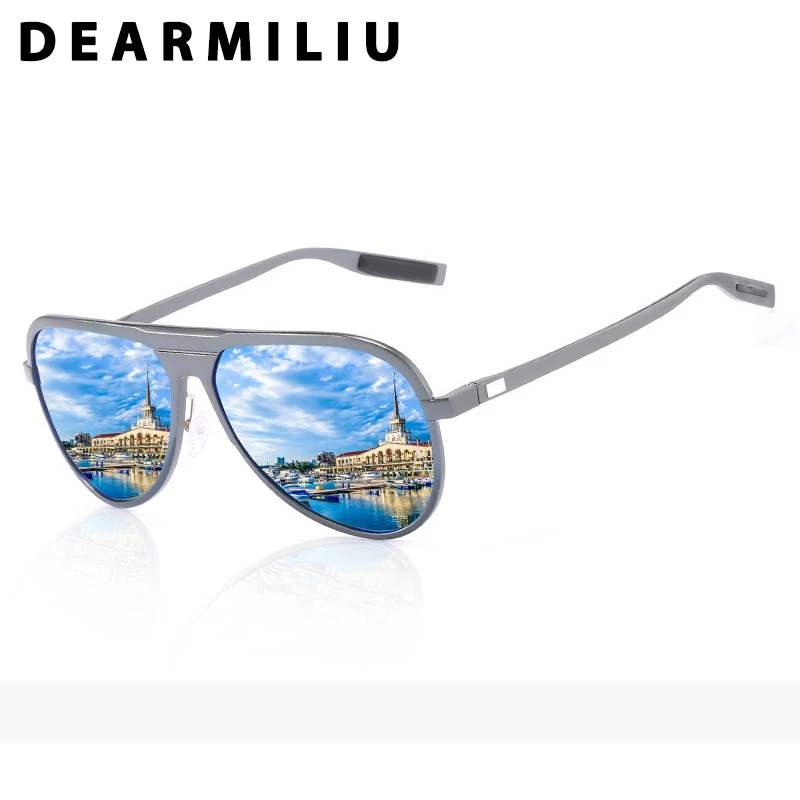 DEARMILIU Ретро Мужские поляризационные солнцезащитные очки мужские водительские пилотные алюминиевые магниевые солнцезащитные очки Роскошные Gafas De Sol shades женские
