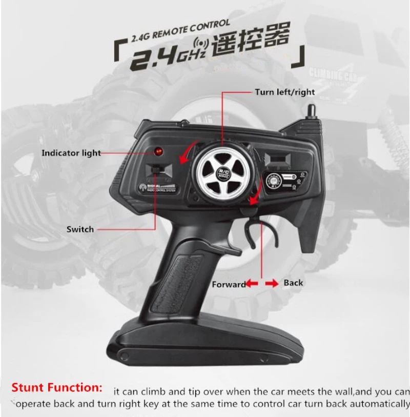4WD высокая скорость rc гоночный автомобиль игрушка 2836 bigfoot off-load скалолазание автомобиль игрушка двойной привод трюк автомобиль пульт
