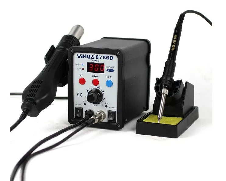

DHL fast free shipping 220V 700W 2 IN 1 SMD SOLDERING REWORK STATIONS AIR GUN+SOLDER IRON YH-8786D