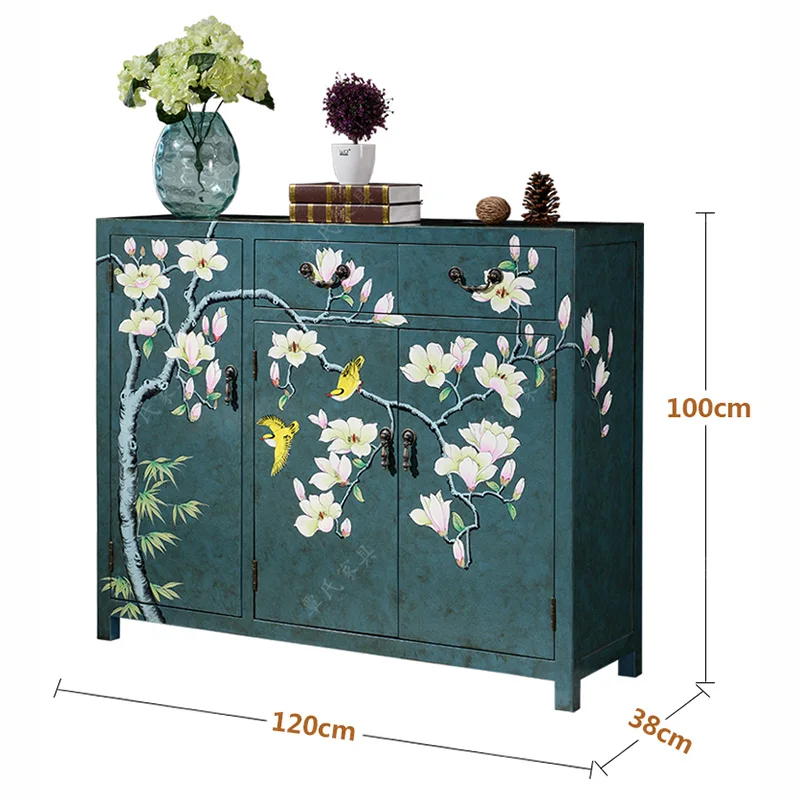 European style shoe cabinet, European style hall cabinet, large capacity vestibule cabinet, Mediterranean hand European style shoe cabinet, European style hall cabinet, large capacity vestibule cabinet, Mediterranean hand