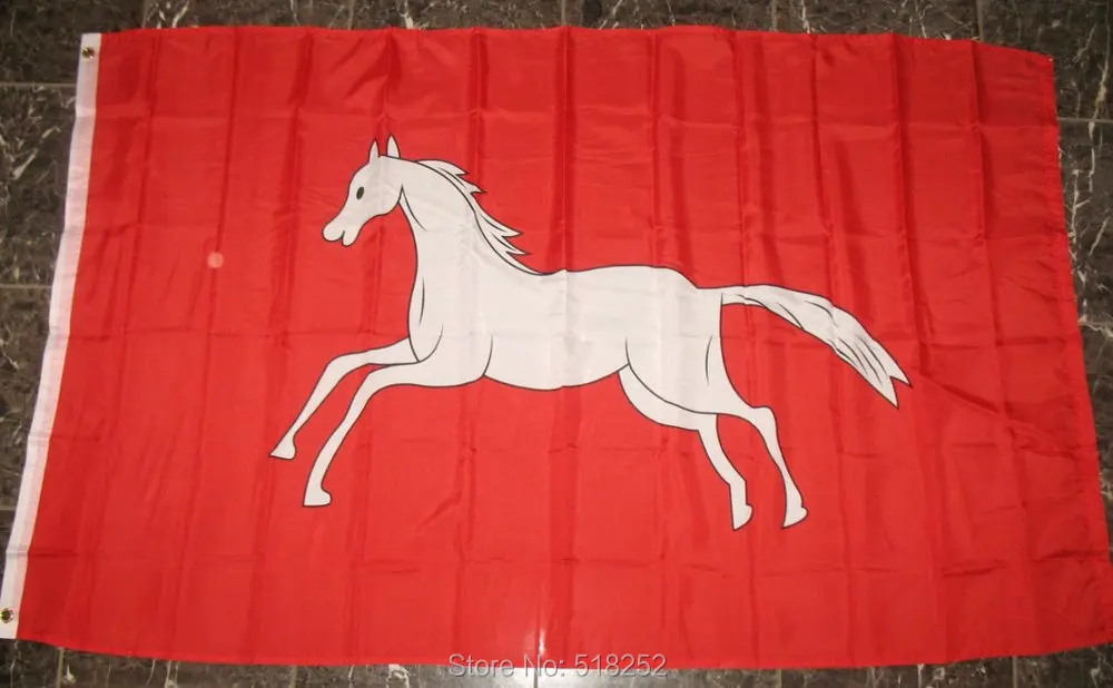 Kingdom Of Hanover Horse Flag 3x5 FT 150X90CM Banner 100D Polyester Custom flag grommets 6038
