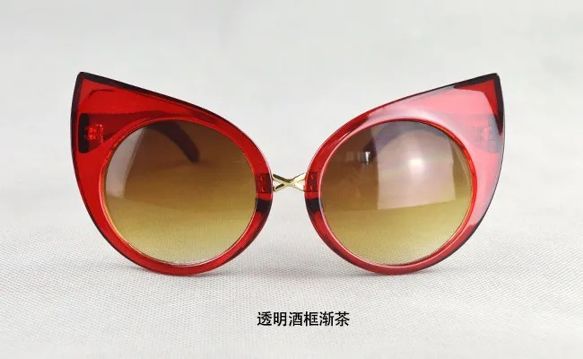 Модные солнцезащитные очки кошачий глаз, Женские винтажные солнцезащитные очки, брендовые дизайнерские пластиковые солнцезащитные очки для женщин, UV400