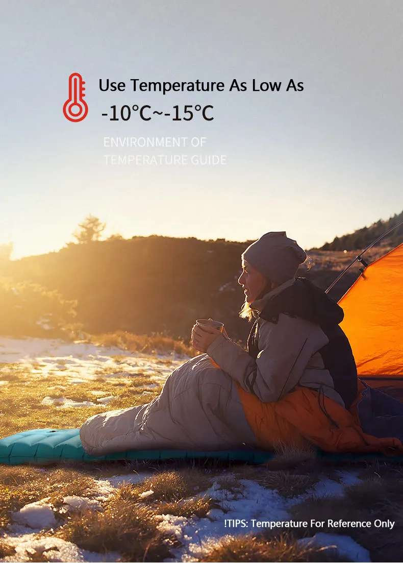 Cama de ar Acampamento com Travesseiro Tenda ao ar Naturehike Engrossar Esteira Leve Livre Dormir Almofada Colchão Inflável Nh18q001-d 7.5cm Mod. 1263860 3 Esteira de acampamento