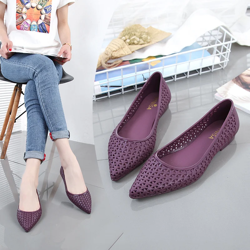 jelly flat shoes