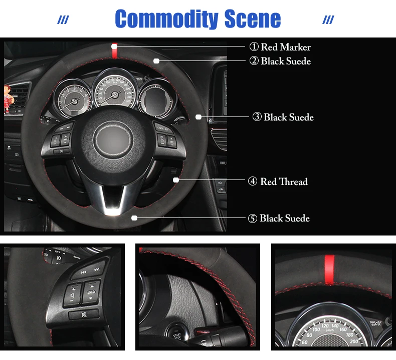 for Mazda CX-5 steering wheel cover