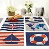 1Pcs Creative Nautical Anchor Pattern Kitchen Placemat Table Mat Coaster Cotton Linen Pad Dish Cup Mat 42*32cm Home Decor MS0015 ► Photo 3/6