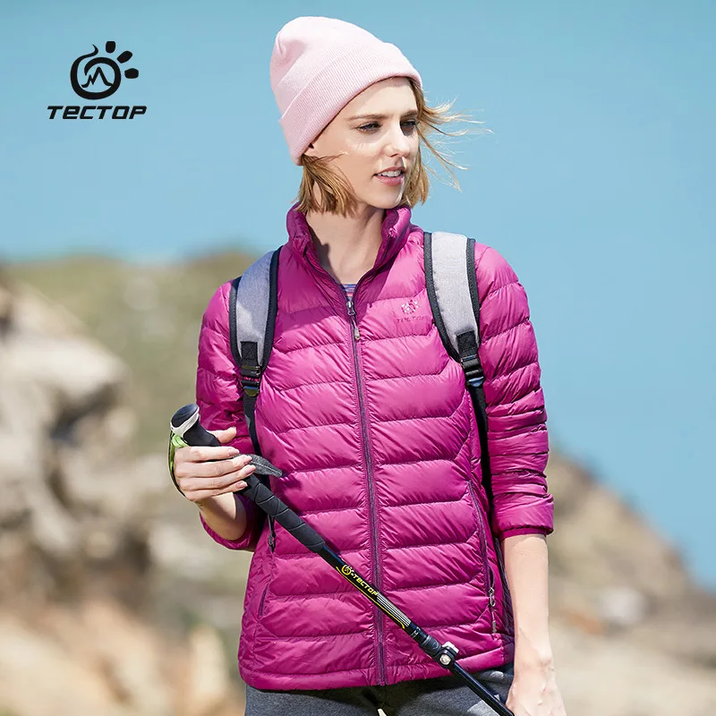 

Tectop 2018 Winter Outdoor Women Down Jackets Lightweight Thermal 90% White Duck Down Coats Breathable Female Down Jackets S-3XL