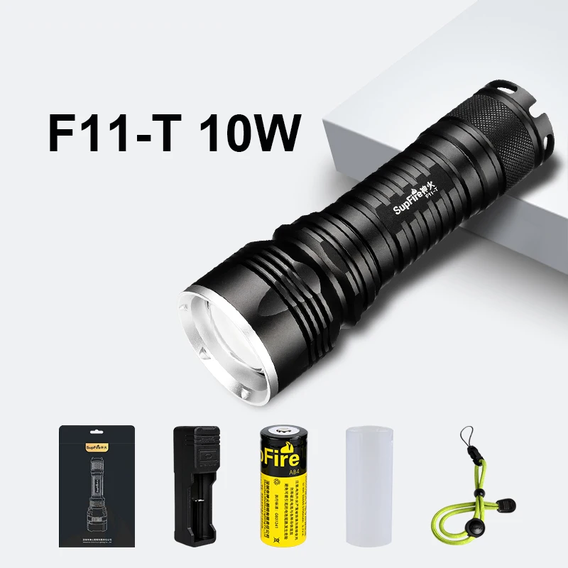 Zoom Flashlight F11 Tactical Linterna LED Torch Light Fishing Hunting Camping Hand Light Lanterna for Convoy Olight Lamp A037