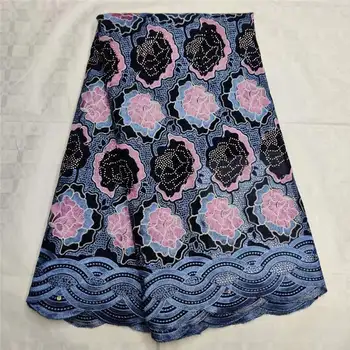 

New Design African Swiss Voile Lace Fabric 5 yards Embroidered Cotton Lace Fabric for Women Wedding Dress! TLF72410
