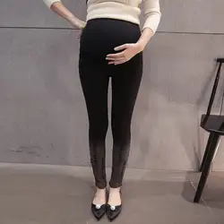 2018 для беременных женщин осенние и зимние модные для беременных Штаны стрейч желудка лифт для беременных женщин узкие брюки