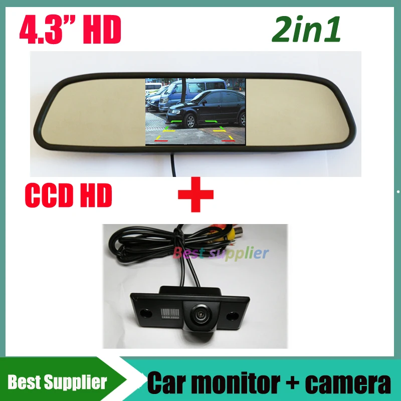 

Car monitor + CCD car rear view parking reverse camera For VW Tiguan Touareg Poussin Old Passat Porsche Cayenne Fabia POLO Golf