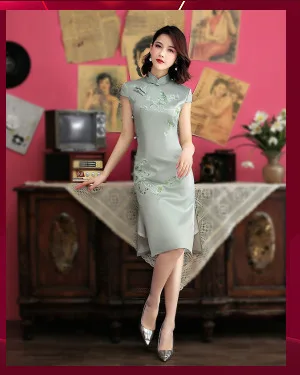 cheongsam china estilo elegante diário tradicional vestido